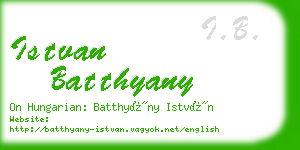 istvan batthyany business card